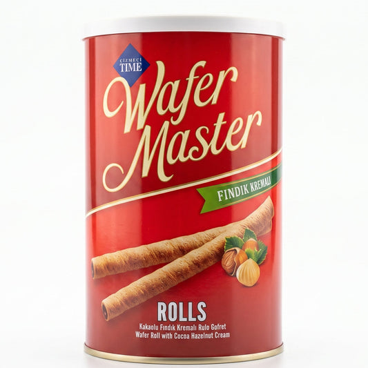 Wafer master  اصابع رول   رقائق الشوكولاتة والبندق 250