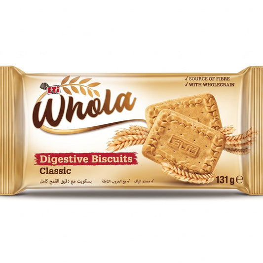 Whola  بسكويت مع دقيق القمح كامل  131غ