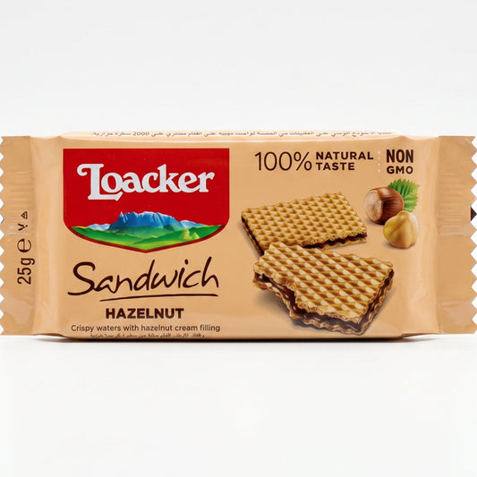 LOACKER  SANDWICH  رقائق الويفر المقرمشه مع حشوة كريمة البندق  25
