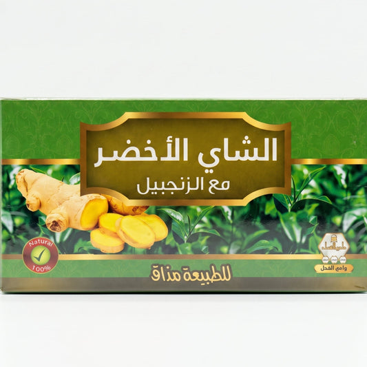شاي اخضر مع زنجبيل وادي النحل *٣٠ظرف