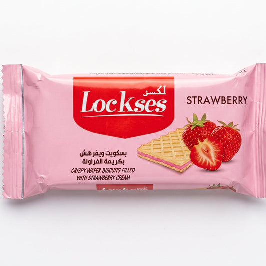 Lockses بسكويت ويفرهش بكريمة الفراولة  18
