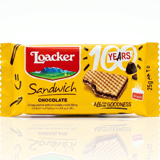 LOACKER  SANDWICH  رقائق الويفر المقرمشه مع حشوة كريمة الشوكولاتة  25